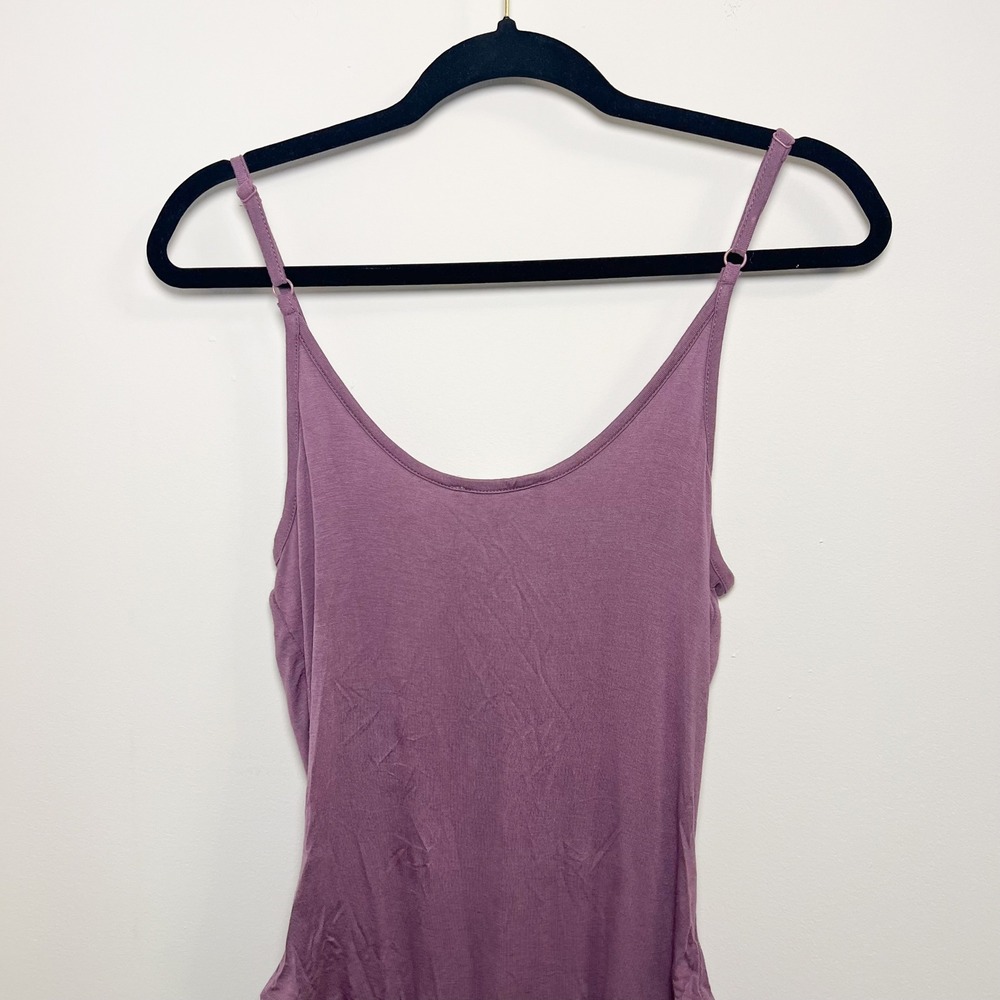 Pink‎ Rose Purple Bodysuit Adjustable Straps Casual Cute Tank Sleeveless - Picture 6 of 9